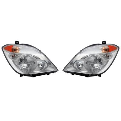 Rareelectrical - New Pair Of Halogen Headlight Compatible With Mercedes Benz Sprinter 2500 2010-2013 Ch2503198 By