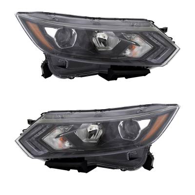 Rareelectrical - New Pair Of Headlights Compatible With Nissan Rogue Sport Sl Sport Utility 4-Door 2.0L 2020 2021