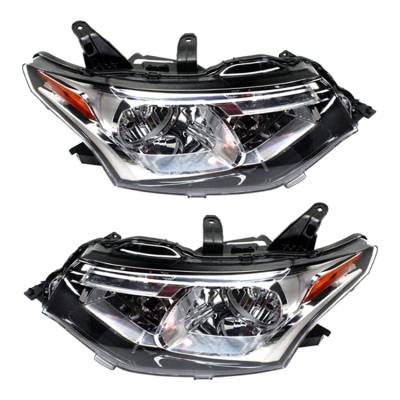 Rareelectrical - New Pair Of Halogen Headlight Compatible With Mitsubishi Outlander Sport 2014-2015 By Part Number