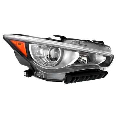 Rareelectrical - New Right Led Headlight Compatible With Infiniti Q50 Hybrid Sport Sedan 2014-2015 By Part Number
