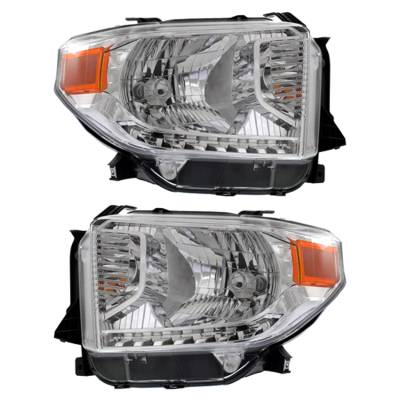Rareelectrical - New Pair Of Halogen Headlight Compatible With Toyota Tundra Sr5 2014-2015 By Part Number 81110-0C081
