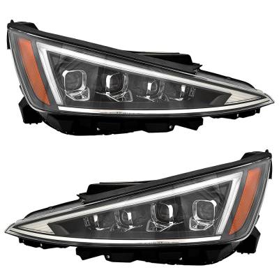 Rareelectrical - New Pair Of Led Headlights Compatible With Hyundai Elantra Sedan 2019 2020 By Part Number