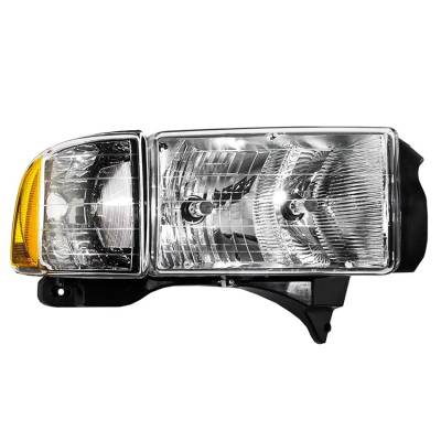 Rareelectrical - New Right Halogen Headlight Compatible With Dodge Ram 2500 Base Extended Cab Pickup 2-Door 1999 2000