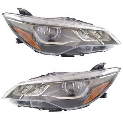 Rareelectrical - New Pair Of Headlights Compatible With Toyota Camry Xse Sedan 2015 2016 2017 By Part Numbers
