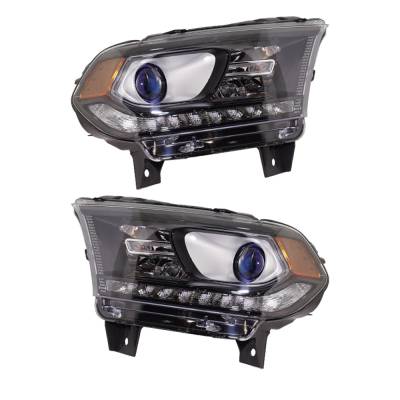 Rareelectrical - New Pair Of Headlights Compatible With Dodge Durango Special Service Sport Utility 2016 2017 2018
