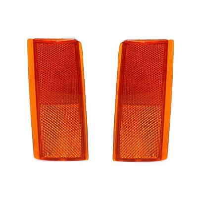 Rareelectrical - New Pair Of Side Marker Lights Compatible With Gmc C1500 C2500 Suburban 5974342 Gm2556101