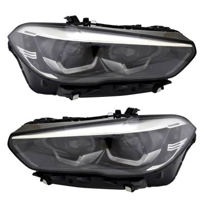 Rareelectrical - New Pair Of Headlights Compatible With Bmw X5 X6 3.0L 4.4L 2019 2020 2021 2022 2023 By Part Numbers