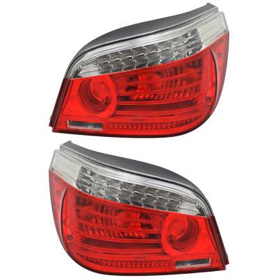 Rareelectrical - New Pair Of Tail Lights Compatible With Bmw 550I Active Dynamic 4.8 2008 2009 2010 By Number