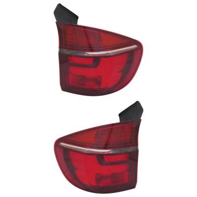 Rareelectrical - New Outer Pair Of Tail Lights Compatible With Bmw X5 Xdrive50i 4.4L 2011 2012 2013 By Number