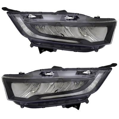 Rareelectrical - New Pair Of Headlights Compatible With Honda Odyssey 2023 2024 By Part Numbers Ho2503210 Ho2502210