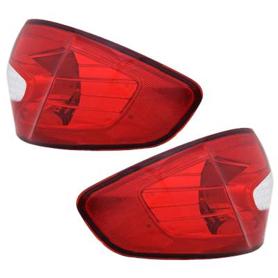 Rareelectrical - New Pair Of Outer Tail Lights Compatible With Ford Fiesta S Se Sel 2011-2013 By Part Numbers