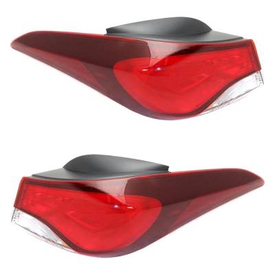 Rareelectrical - New Pair Of Tail Lights Compatible With Hyundai Elantra Coupe Elantra 1.8L 2.0L 2014 2015 2016 By