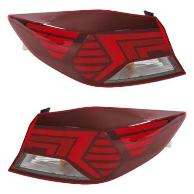 Rareelectrical - New Pair Of Tail Lights Compatible With Hyundai Elantra 1.6L 2.0L 2019 2020 By Part Numbers