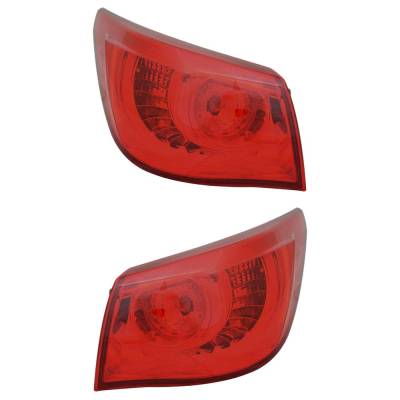 Rareelectrical - New Pair Of Tail Lights Compatible With Infiniti Q50 3.5L 3.7L 2014 2015 By Part Numbers In2804101
