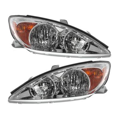 Rareelectrical - New Pair Of Halogen Headlights Compatible With Toyota Camry Le Sedan 4 Door 2.4L 2002 2003 2004 By