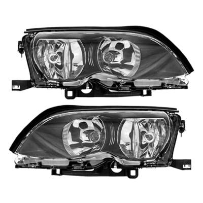 Rareelectrical - New Pair Of Headlight Compatible With Bmw 330I Sedan 2002-2005 By Part Number 63-12-7-165-772