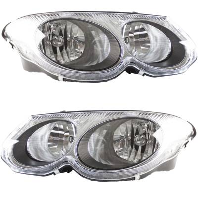 Rareelectrical - New Pair Of Headlights Compatible With Chrysler 300M Base Pro-Am Sedan 4-Door 3.5L 1999 2000 2001