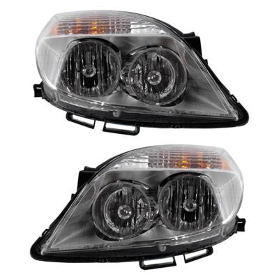 Rareelectrical - New Pair Of Halogen Headlight Compatible With Saturn Aura Sedan 2007 By Part Number 25818867