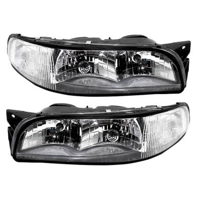 Rareelectrical - New Pair Of Headlights Compatible With Buick Lesabre Limited Sedan 3.8L 1997 1998 1999 By Part