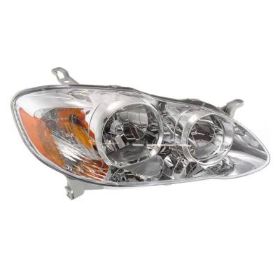 Rareelectrical - New Right Halogen Headlight Compatible With Toyota Corolla Le Sedan 1.8L 2005 2006 2007 2008 By Part
