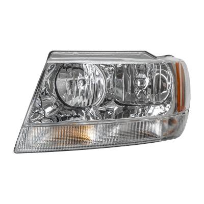 Rareelectrical - New Left Headlight Compatible With Jeep Grand Cherokee Overland  4.7L 2002 2003 2004 By Part Number