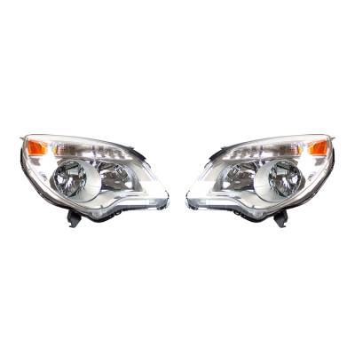 Rareelectrical - New Head Light Pair Compatible With Chevrolet Equinox Lt 2010-2015 23308254 Gm2503338 23308253