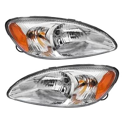 Rareelectrical - New Pair Of Halogen Headlights Compatible With Ford Taurus Se Wagon Sedan 3.0L 2000 2001 2002 2003