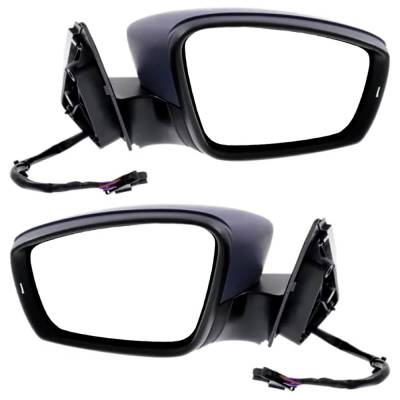 Rareelectrical - New Pair Of Mirror Compatible With Volkswagen Jetta Highline Hybrid Comfortline Premium Trendline