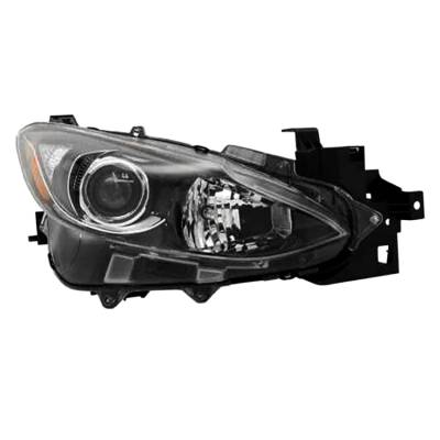 Rareelectrical - New Passengers Halogen Headlight Compatible With Mazda 3 Gs Sedan Gx Sedan 4-Door 2014-2016 By Part