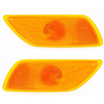 Rareelectrical - New Pair Of Side Marker Lights Compatible With Ford Focus St Svt Zts Ztw Zx3 Zx4 Zx5 Zxw 2000-2007