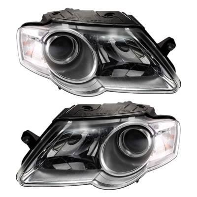 Rareelectrical - New Pair Of Halogen Headlight Compatible With Volkswagen Passat Wagon 2007-2010 By Part Number