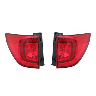 Rareelectrical - New Pair Of Tail Lights Compatible With Honda Pilot Ex Lx Sport 2016 33500-Tg7-A01 33550-Tg7-A01