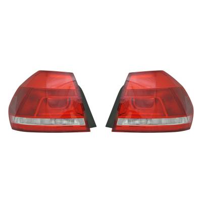Rareelectrical - New Outer Pair Of Tail Lights Compatible With Volkswagen Passat Sedan 2012-2015 Vw2805108 Vw2804108