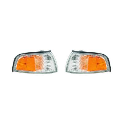 Rareelectrical - New Pair Of Turn Signal Lights Compatible With Mitsubishi Mirage 1997-01 Mi250107 Mr296306 Mr296305