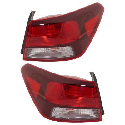 Rareelectrical - New Halogen Outer Pair Tail Lights Compatible With Kia Rio Lx 1.6 2018 2019 2020 2021 2022 2023 By