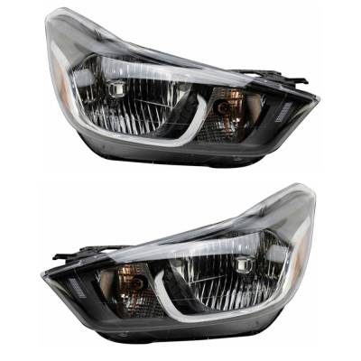 Rareelectrical - New Pair Of Halogen Headlights Compatible With Chevrolet Spark Activ Hatchback 4 Door 1.4L 2017 2018
