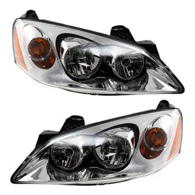 Rareelectrical - New Pair Of Halogen Headlights Compatible With Pontiac G6 Gt Base Sedan 2005 2006 2007 2008 2009