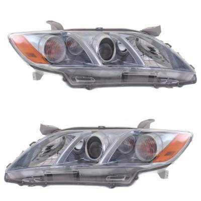 Rareelectrical - New Pair Of Halogen Headlights Compatible With Toyota Camry Hybrid Sedan 4 Door 2.4L 2007 2008 2009