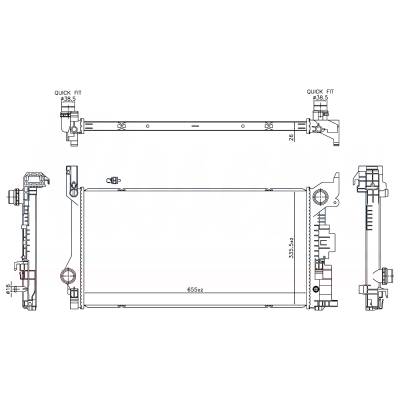 Rareelectrical - New Radiator Compatible With Volvo Xc60 T6 Inscription By Part Numbers 606565 31368232 32224829