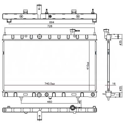 Rareelectrical - New Radiator Compatible With Nissan Rogue Sl By Part Numbers 606312 214604Ba0a 214604Bc5a 214605Ha0a