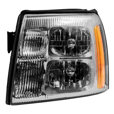 Rareelectrical - New Left Halogen Headlight Compatible With Cadillac Escalade Sport Ext Crew Cab Pickup 2002 By Part