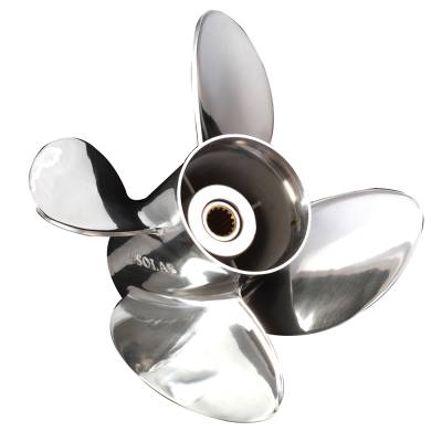 Rareelectrical - New 20-30 Hp 4 Blade Propeller Compatible With Yamaha 2 Stroke 10 Spline 20 1996 1997