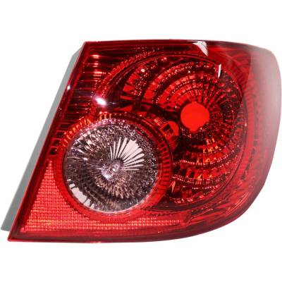 Rareelectrical - New Right Tail Lights Compatible With Toyota Corolla 1.8L 2005 2006 2007 2008 By Part Numbers