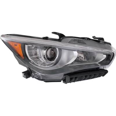 Rareelectrical - New Right Headlights Compatible With Infiniti Q50 2014 2015 2016 2017 By Part Numbers In2503157c