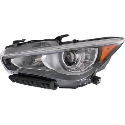 Rareelectrical - New Left Headlights Compatible With Infiniti Q50 2014 2015 2016 2017 By Part Numbers In2502157c
