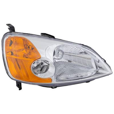 Rareelectrical - New Right Headlights Compatible With Honda Civic 1.3L 1.7L 2.0L 2001 2002 2003 By Part Numbers