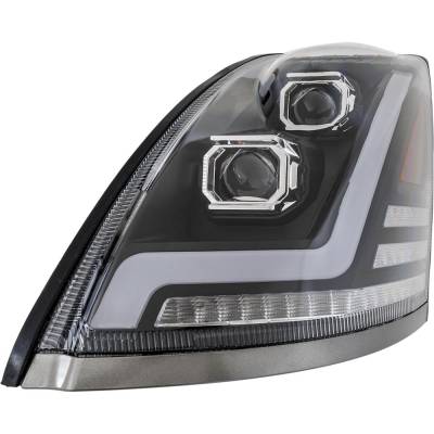 Rareelectrical - New Left Headlights Compatible With Volvo Vnl 2004 2005 2006 2007 2008 2009 2010 2011 2012 2013 2014