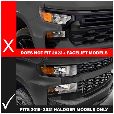 Rareelectrical - New Right Headlights Compatible With Chevrolet Silverado 1500 2019 2020 2021 By Part Numbers