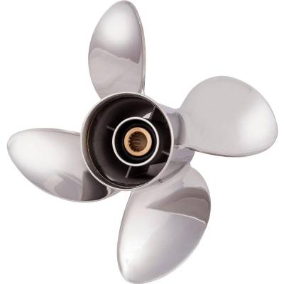 Rareelectrical - New Stainless Steel Propeller Compatible With Yamaha 4 Stroke 15 Spline 100 50-130 Hp For Years
