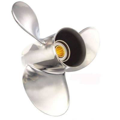 Rareelectrical - New Stainless Steel Propeller Compatible With 6 - 15 Hp Mercury 2 Stroke 8 Spline 8 2 Stroke 8